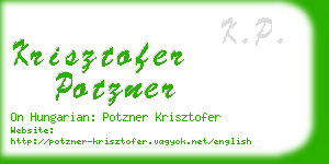 krisztofer potzner business card